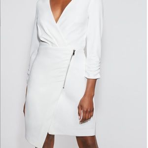 WHITE WRAP DRESS- NYCO GABRIELLE UNION COLLECT